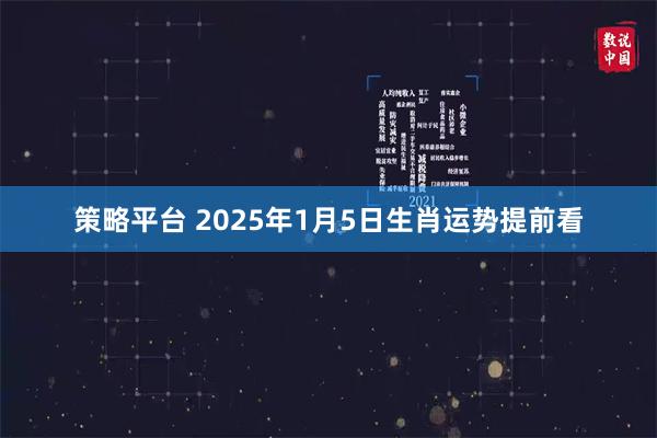 策略平台 2025年1月5日生肖运势提前看