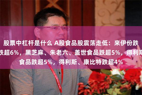 股票中杠杆是什么 A股食品股震荡走低：来伊份跌超8%，三只松鼠跌超6%，黑芝麻、朱老六、盖世食品跌超5%，得利斯、康比特跌超4%