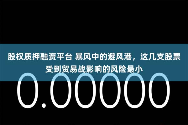 股权质押融资平台 暴风中的避风港，这几支股票受到贸易战影响的风险最小